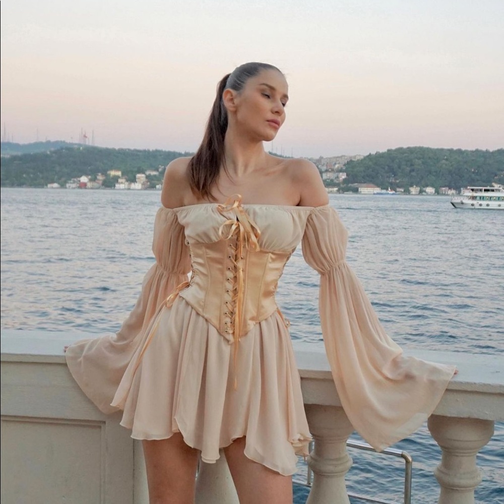 Duygu Ay Silk 2-Piece Dress
